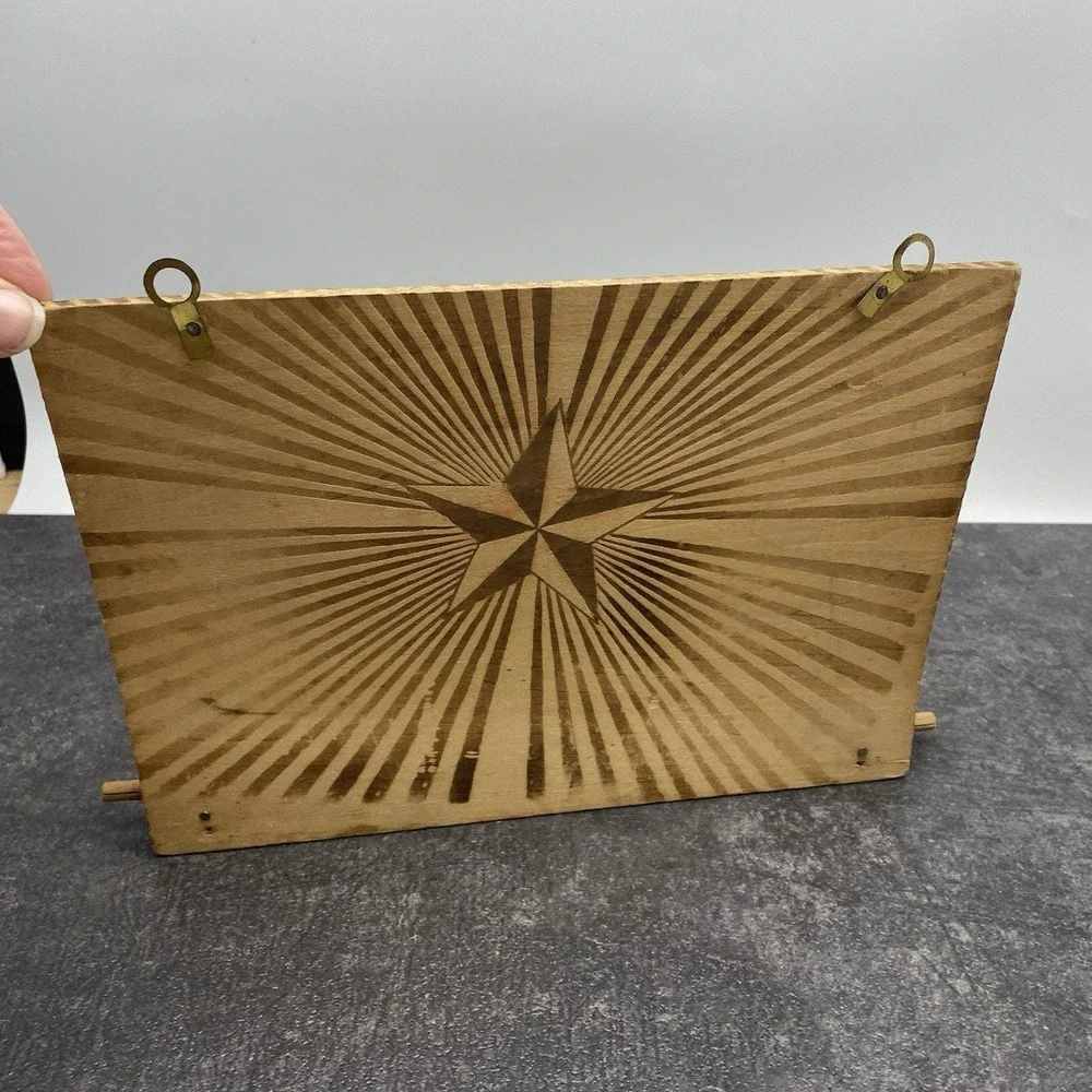 Vintage Pyrography Tie Rack Gibson Girl 